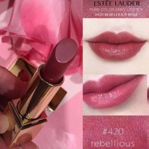 NEW ESTEE LAUDER PURE COLOR ENVY LIPSTICK #420 REBELLIOUS ROSE